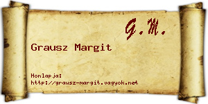 Grausz Margit névjegykártya